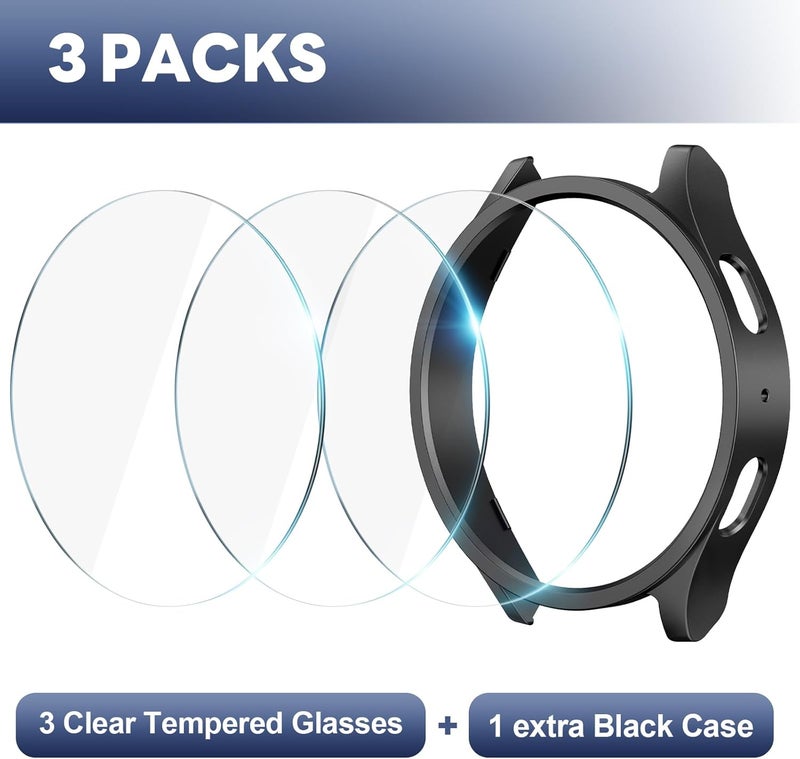 Misxi [3-Pack Tempered Glass Screen Protector with Auto Alignment Tool Kit, Compatible with Samsung Galaxy Watch 7 44mm, Lightweight Ultra-Thin Shockproof Protection for Galaxy Watch7, Clear - Image 2